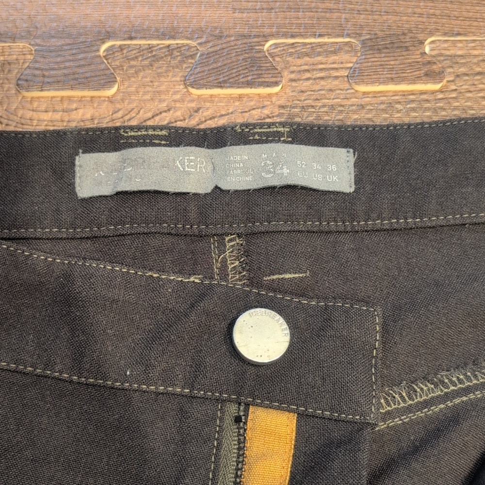 Icebreaker Men's Merino Wool Pants Brown Size 34 - Picture 2 of 8